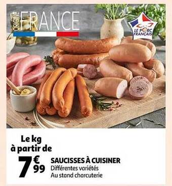 Auchan Saucisses à cuisiner offre