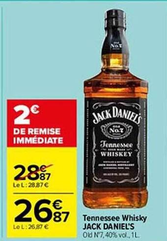 Carrefour Market Jack daniel's tennessee whisky offre