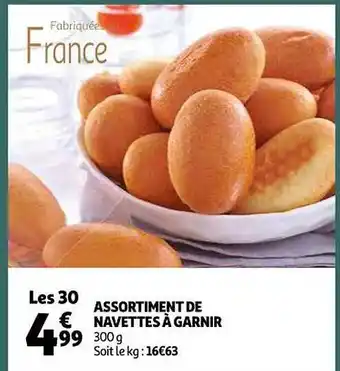 Auchan Assortiment de navettes à garnir offre