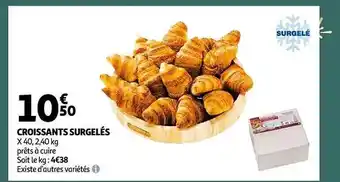 Auchan Croissants surgelés offre