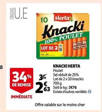 Auchan Knacki herta offre