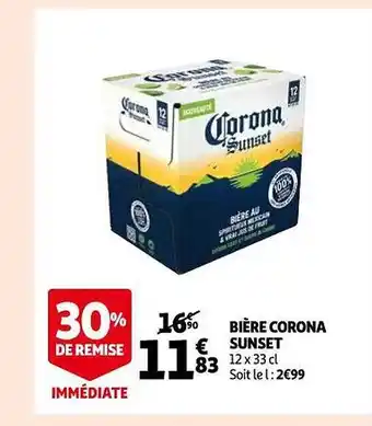 Bière corona sunset 30% de remise immédiate