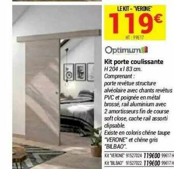 Bricorama Kit Porte Coulissante Optimum offre