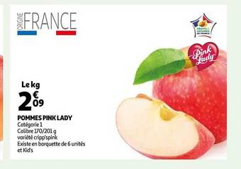 Auchan Pommes pink lady offre