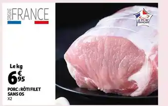 Auchan Porc: rôti filet sans os offre