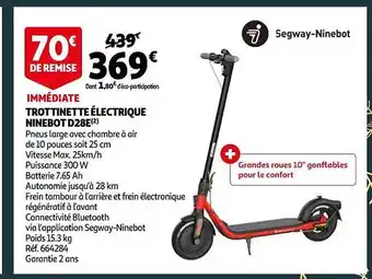Auchan Trottinette électrique ninebot d28e segway-ninebot offre