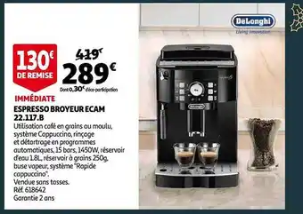 Auchan Espresso broyeur ecam 22.117.b dëlonghi offre