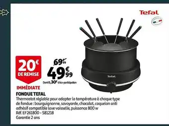 Auchan Fondue tefal offre