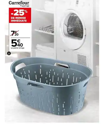 Carrefour Market Carrefour home panier à linge offre