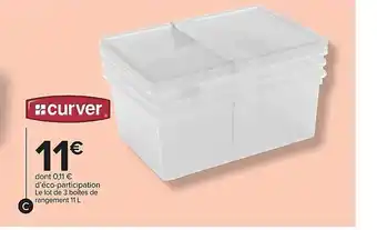 Lot de 3 boîtes de rangement