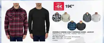 Costco Ensemble chemise & haut thermique homme - jachs ny offre