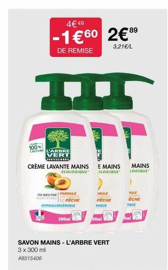 Costco Savon mains - l'arbre vert offre