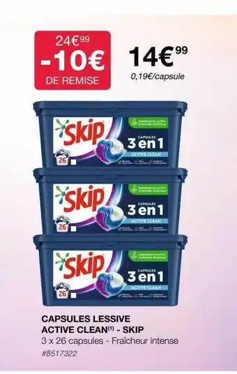 Costco Capsules lessive active clean - skip offre
