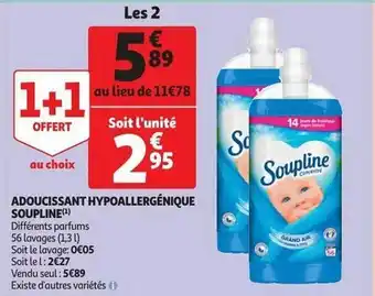 Adoucissant hypoallergénique soupline