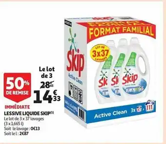 Auchan Lessive liquide skip offre