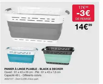 Panier à linge pliable - black & decker