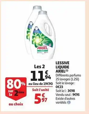 Auchan Lessive liquide ariel offre