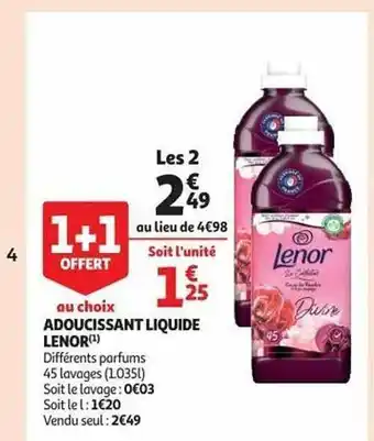 Auchan Adoucissant liquide lenor offre