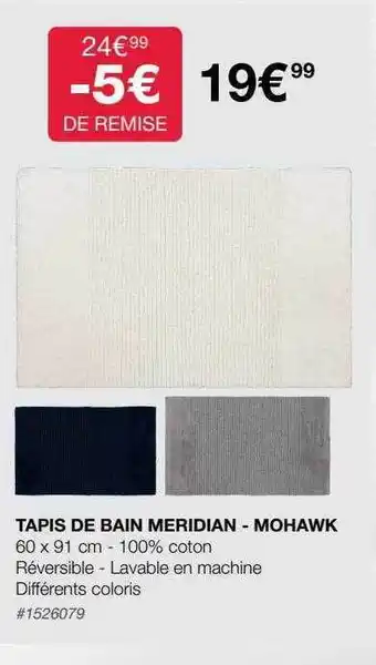 Costco Tapis de bain meridian - mohawk offre