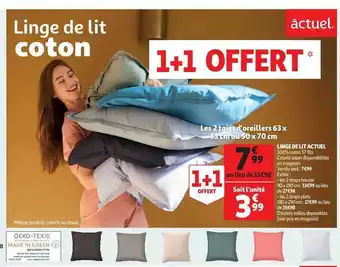 Auchan Linge de lit actuel offre