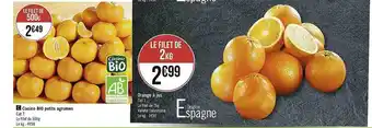 Casino Supermarchés Casino bio petits agrumes ou orange à jus offre