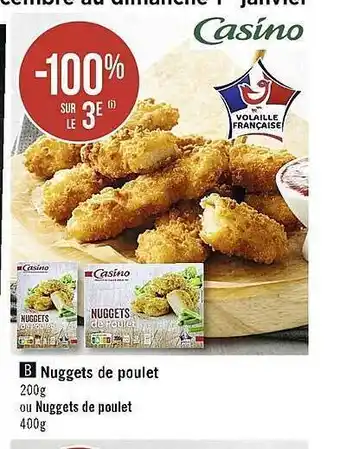Casino Supermarchés Nuggets de poulet offre