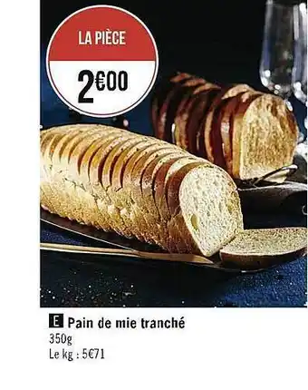 Casino Supermarchés Pain de mie tranché offre