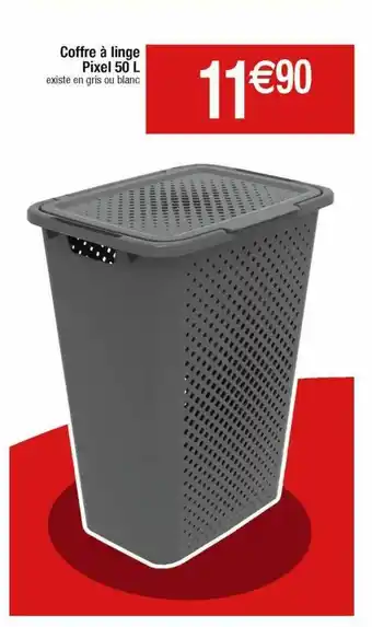 Cora x Carrefour Coffre à linge pixel 50l offre