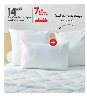 Gifi Oreiller souple anti acariens offre