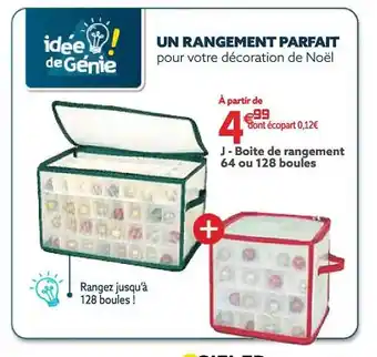 Gifi Boîte de rangement 64 ou 128 boules offre