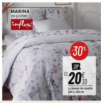 Cora x Carrefour La housse de couette 200 x 200 cm marina influx offre