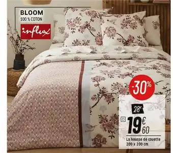 Cora x Carrefour La housse de couette 200 x 200 cm bloom influx offre