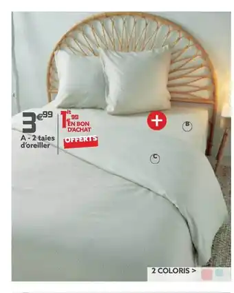 Gifi 2 taies d'oreiller offre