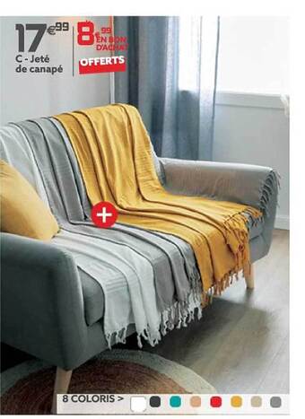 Gifi Jeté de canapé offre