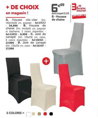 Gifi Housse de chaise offre