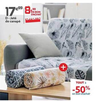 Gifi Jeté de canapé offre