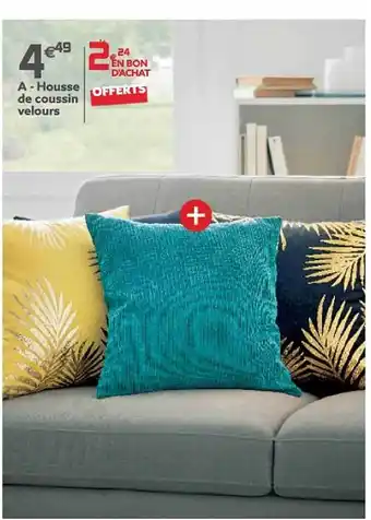 Gifi Housse de coussin velours offre