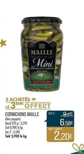 Match Cornichons maille offre