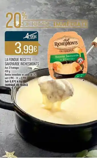 Match La fondue recette savoyarde riches monts offre