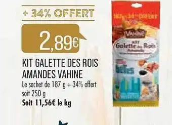 Match Kit galette des rois amandes vahiné offre