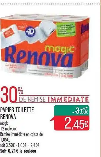 Match Papier toilette renova offre
