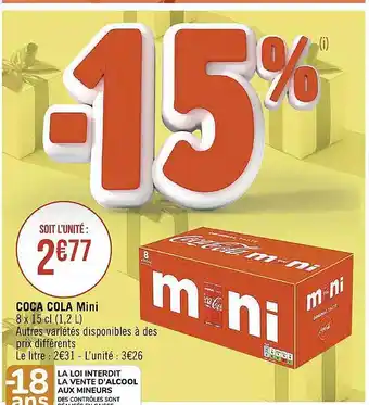 Casino Supermarchés Coca-cola mini offre