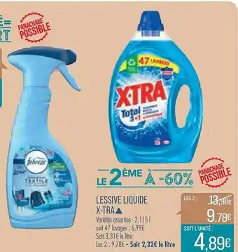 Match Lessive liquide x-tra offre