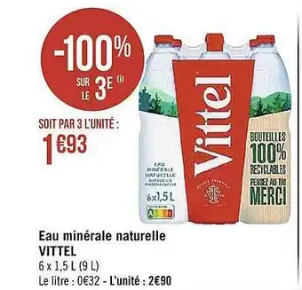 Eau minérale naturelle vittel