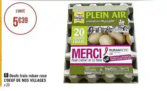 Oeufs frais ruban rose l'oeuf de nos villages