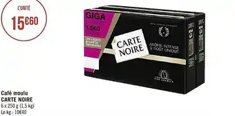 Casino Supermarchés Café moulu carte noire offre