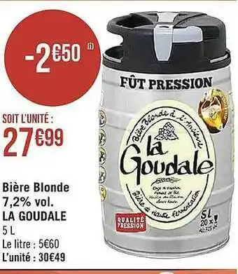 Bière blonde 7,2% la goudale
