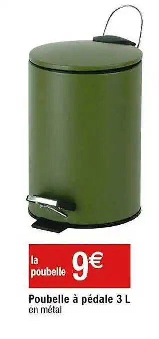 Cora x Carrefour Poubelle à pédale 3l offre