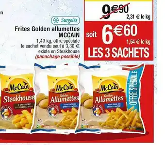 Cora x Carrefour Frites golden allumettes mc cain offre
