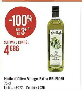 Géant Casino Huile d'olive vierge extra belfiori offre
